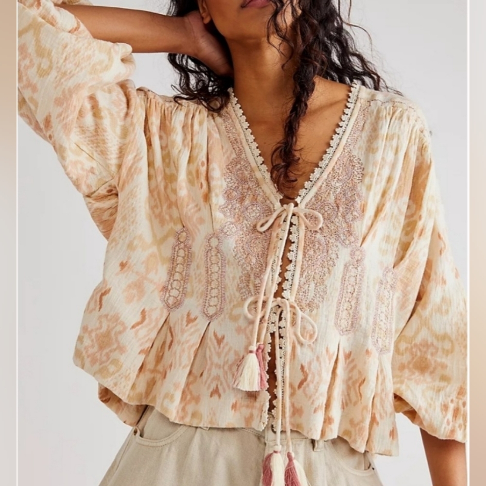 NWOT Free People Sunbaked Bomber Bed Jacket